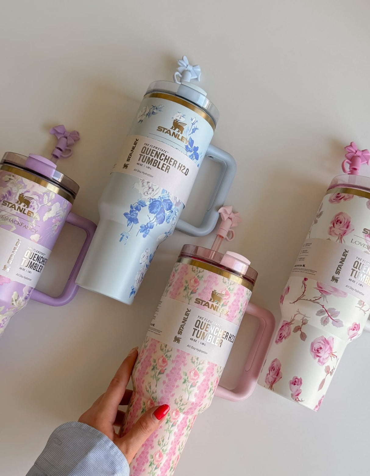 Stanley x LoveShackFancy Tumbler – 1.2L Floral Vacuum-Insulated Mug with Straw Lid