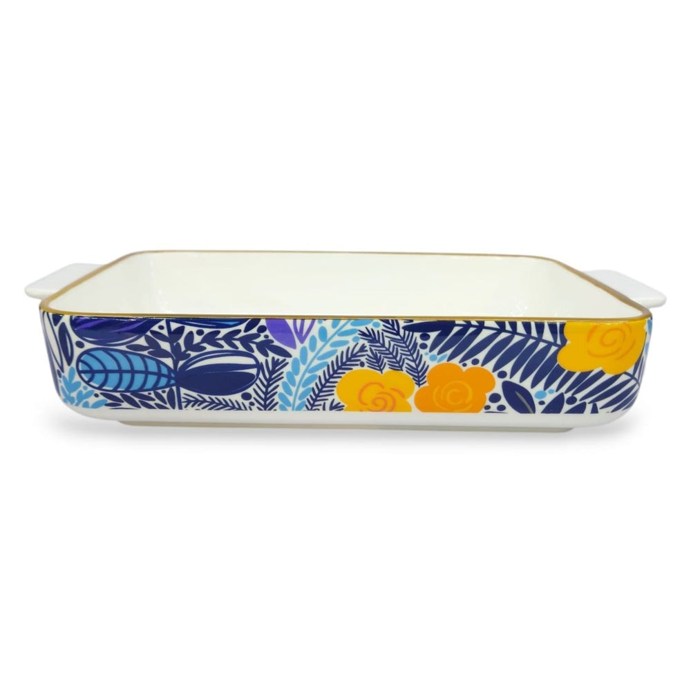 Danny Home 30.5cm Printed Serving Dish | Ceramic Table Serving Plate