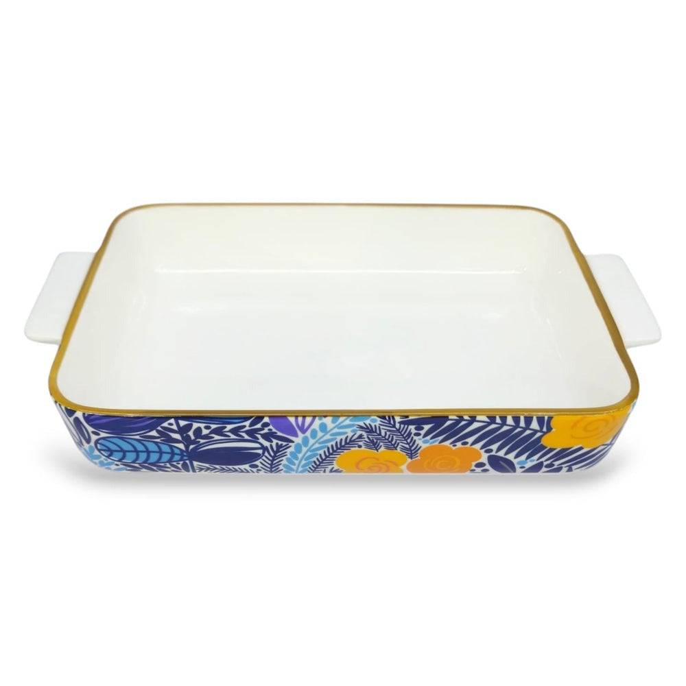 Danny Home 30.5cm Printed Serving Dish | Ceramic Table Serving Plate