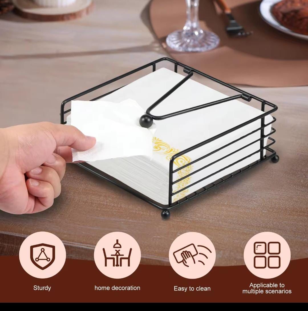 Weighted-Arm Metal Napkin Holder (Classic Tabletop Dispenser)