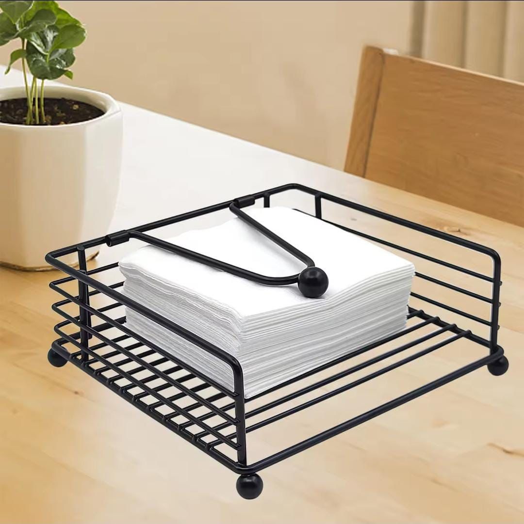 Weighted-Arm Metal Napkin Holder (Classic Tabletop Dispenser)
