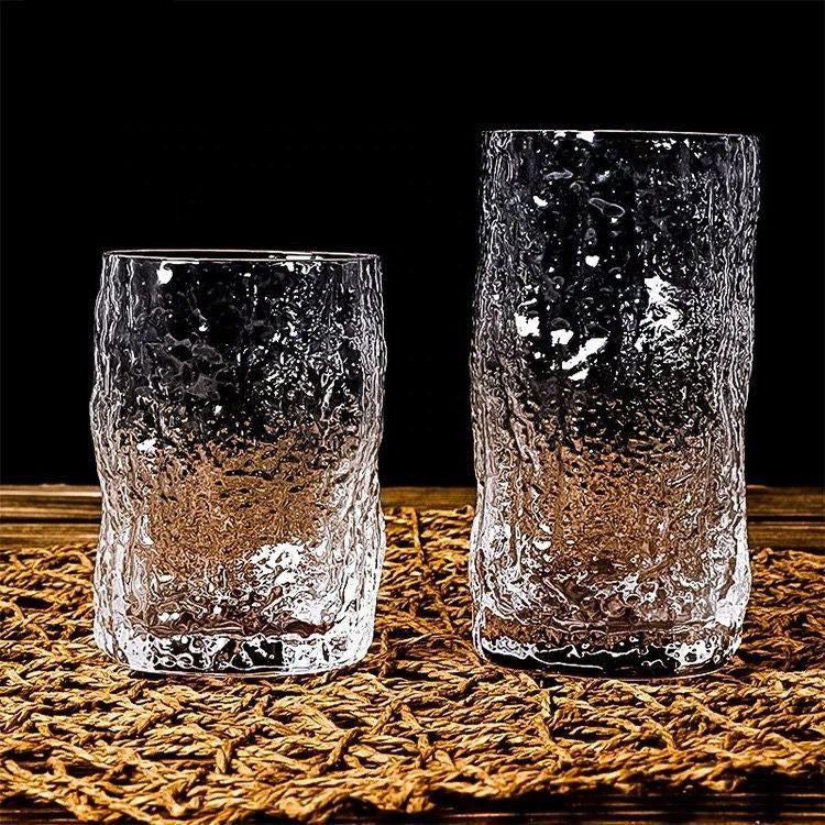 Vintage Bark Design Glass Set – 6pcs Water & Juice Glasses