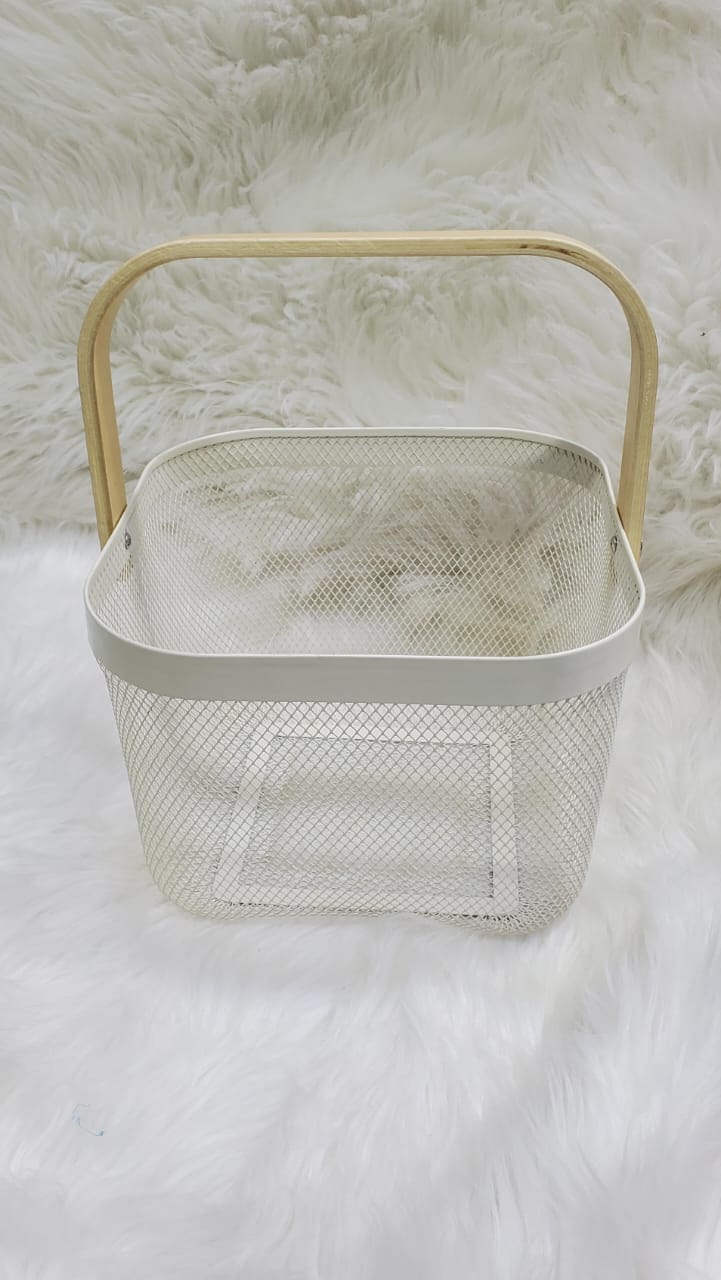 Multipurpose Mesh Storage Basket with Handles Fruit, Vegetables & Household Organizer
