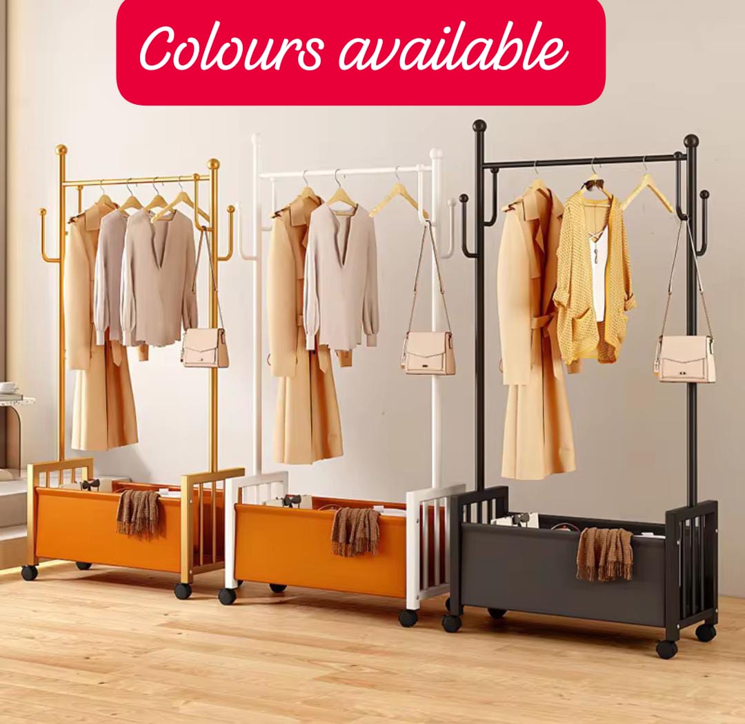 House of Quirk Rolling Metal Garment Rack