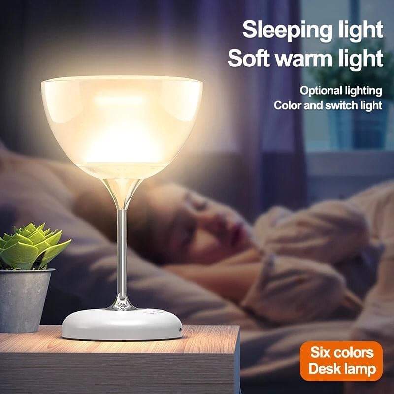 Novel wine glass bedside lamp