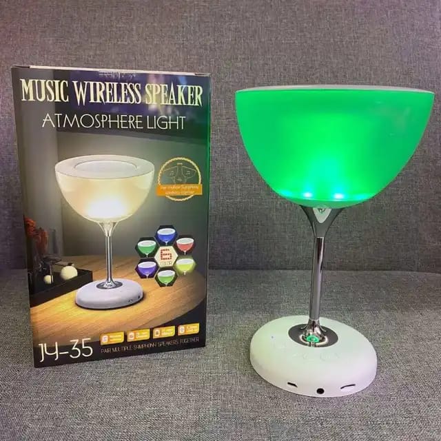 Novel wine glass bedside lamp