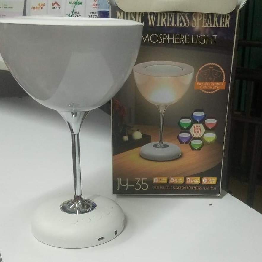 Novel wine glass bedside lamp