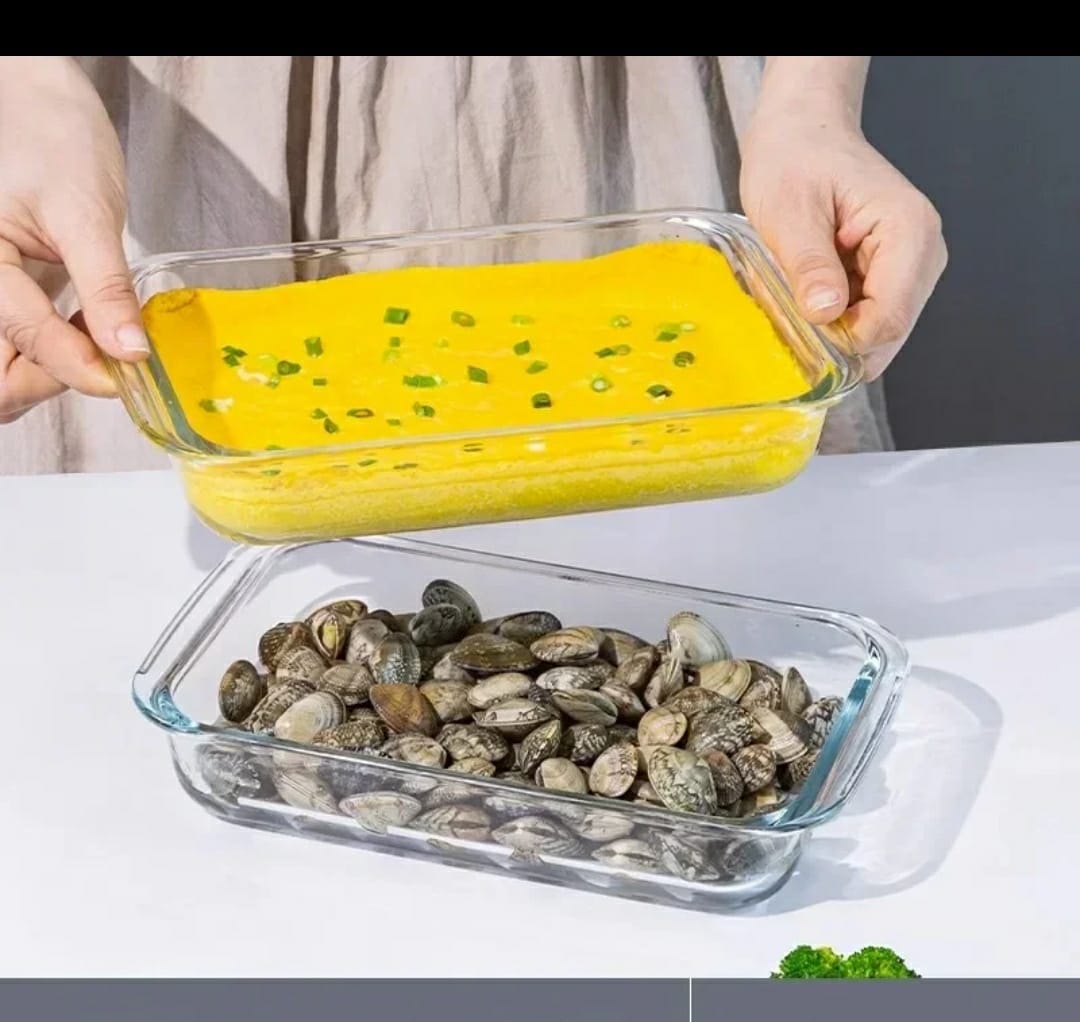 3pcs baking and microwavable glass casseroles