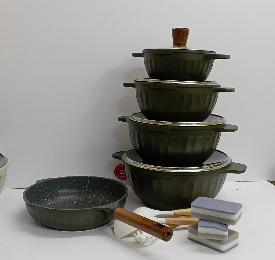 15PCS GRANITE COATING KITCHEN COOKWARE SET