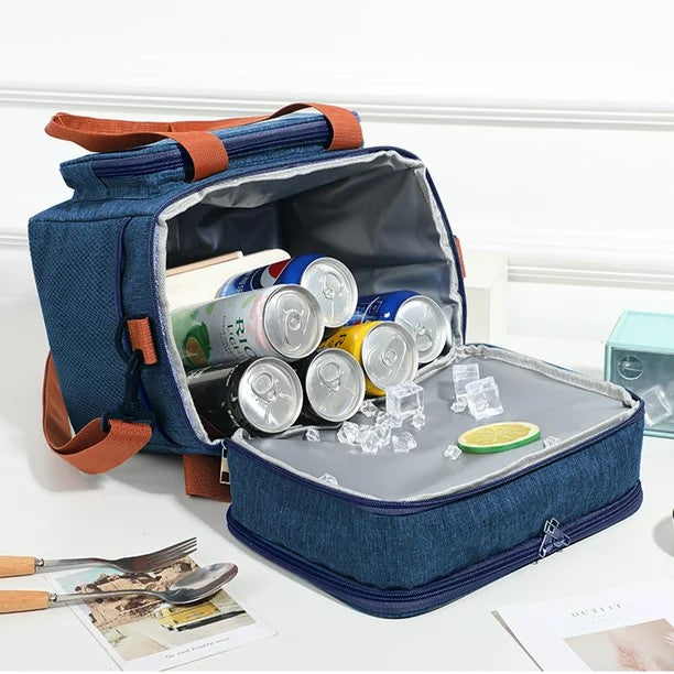 Large Capacity Insulated Lunch Box Handbag with Aluminum Foil | Waterproof Thermal Food Bag – Thickened Cooler Tote for Office, School, Travel & Picnics