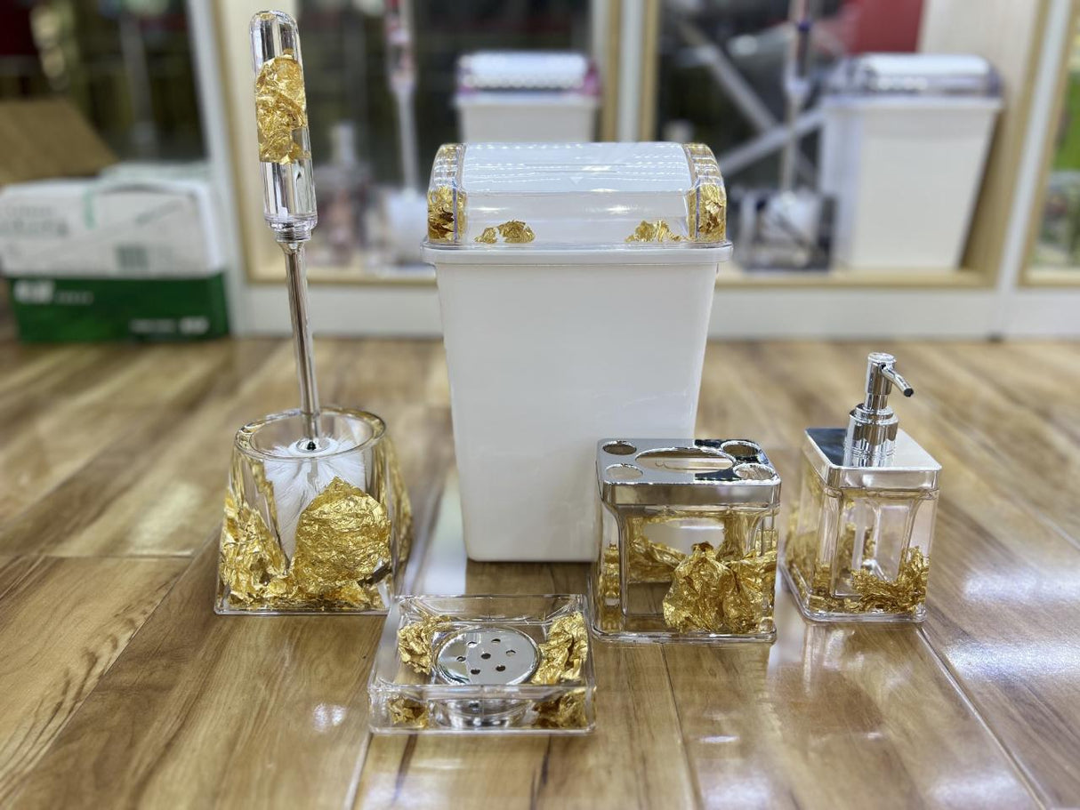 5pcs Water shell flower bathroom accessories set