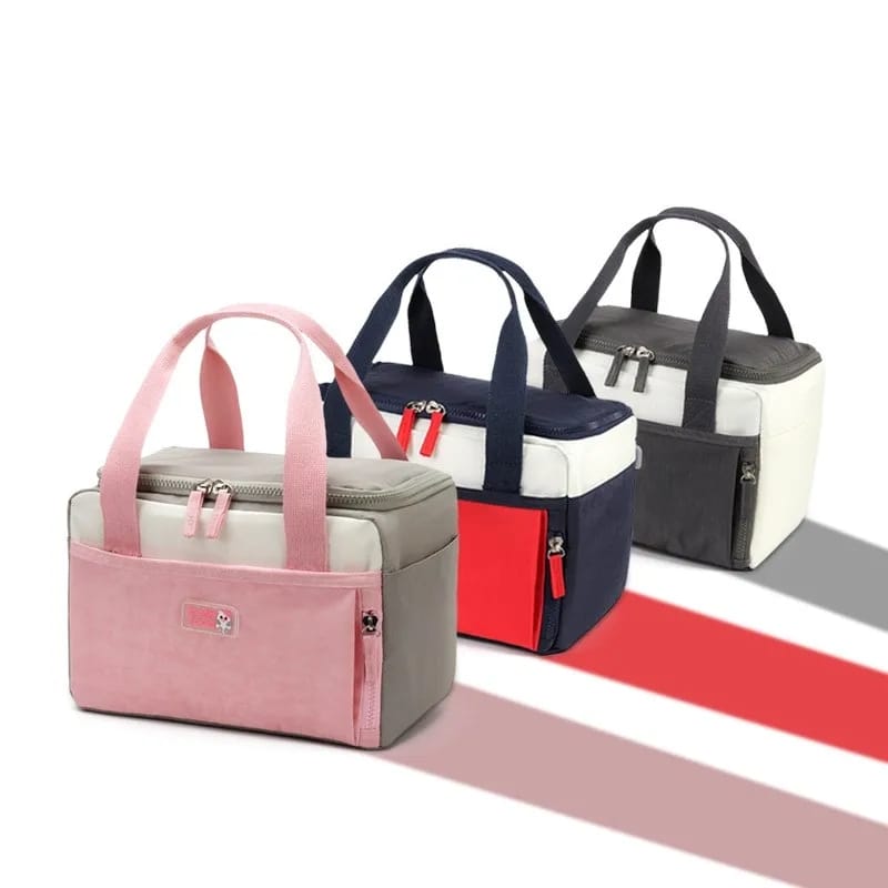 Portable multiple pockets women lunch bag(J)