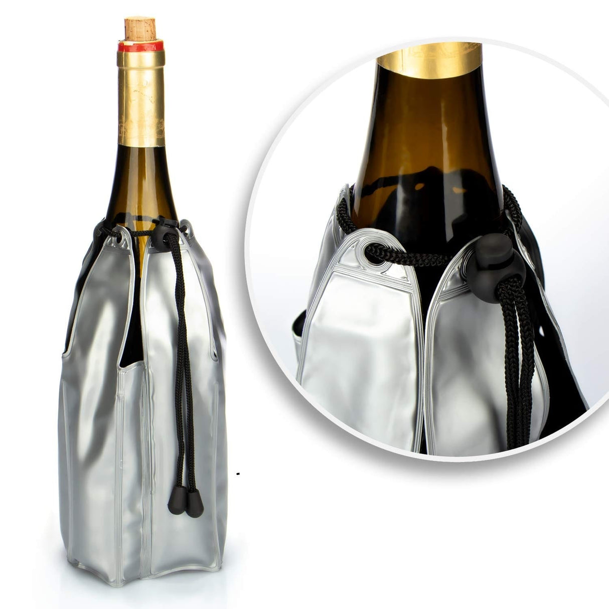 Wine Bottle Cooler Bag with Freezer Sleeve for Vodka Tequila Cooler