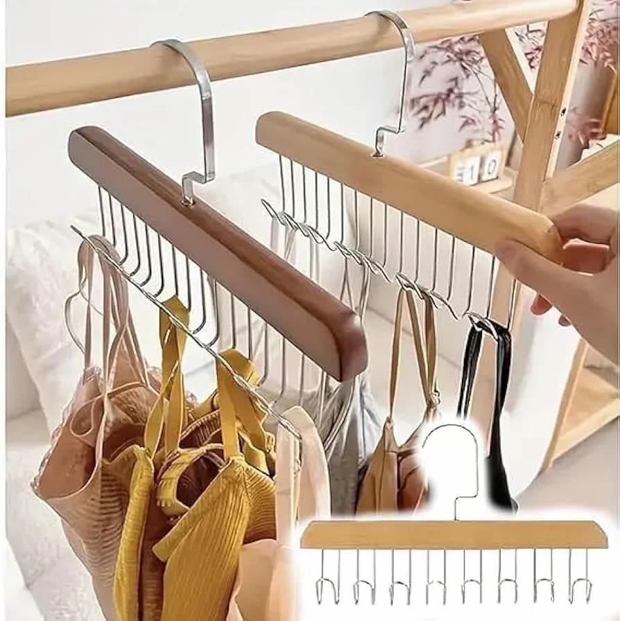 Wooden Hangers with hooks