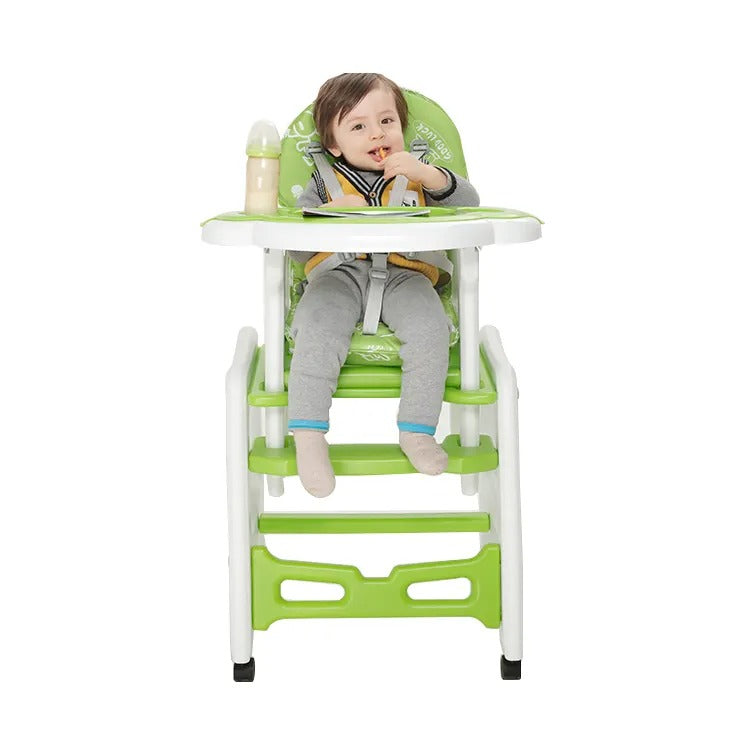 New 5 in 1 convertible baby highchair with wheels.