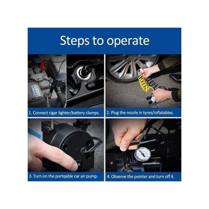 Car Air Compressor Pump Tyre Inflator