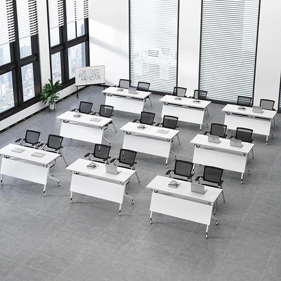 Foldable Movable Study Desk Table laptop stand With Wheels