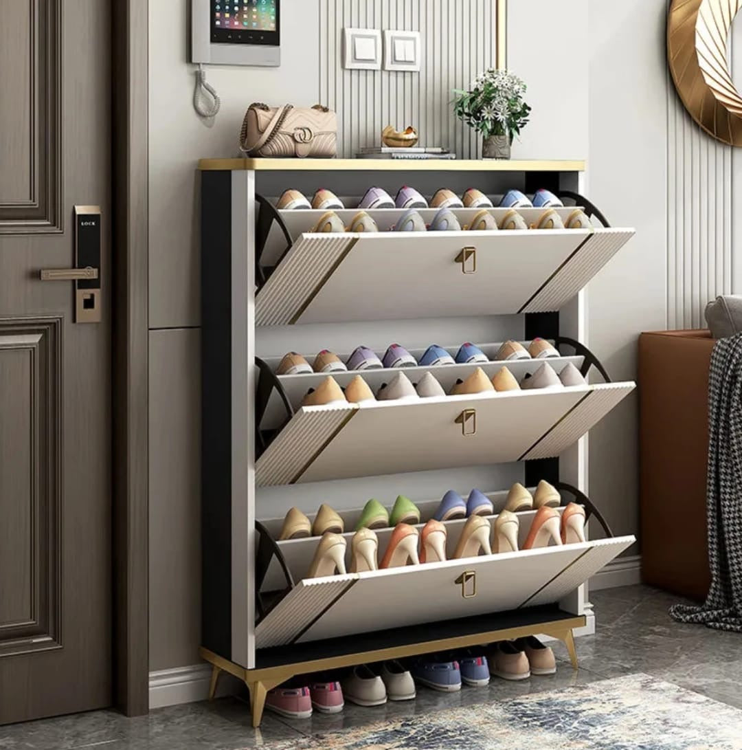 Modern Flip Bucket Shoe Cabinet Vertical Entryway Shoe Rack Organizer for Hallway, Apartment, Home | Space-Saving Hall Shoe Storage | Buy in Kenya