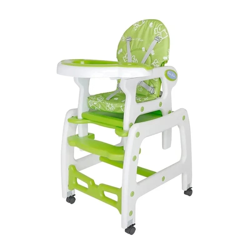 New 5 in 1 convertible baby highchair with wheels.