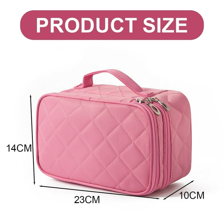 Double Layer Waterproof Makeup & Toiletry Organizer Bag | Travel Cosmetic Storage Case