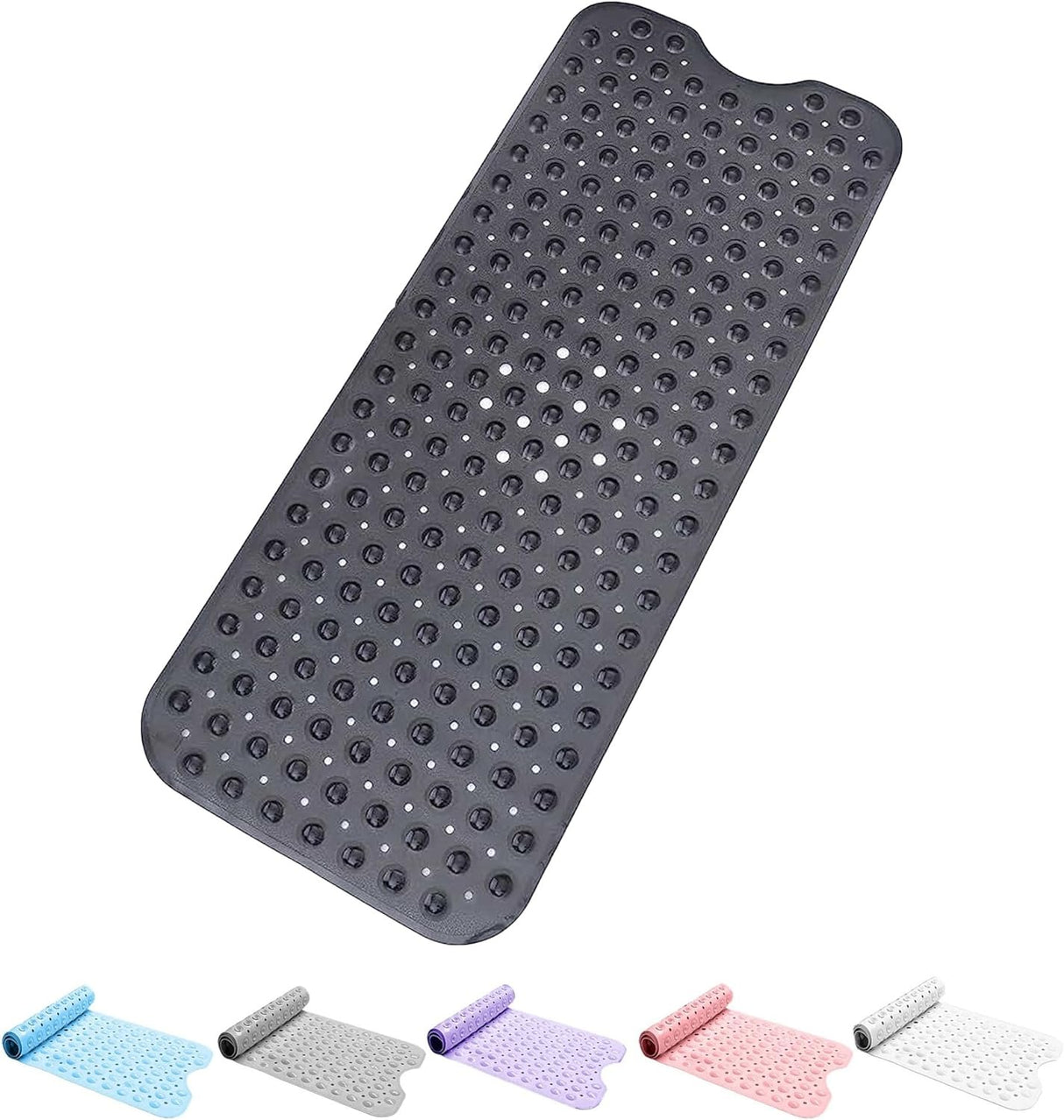 Bath Mat Non Slip Anti-Slip with Suction Cups and Drain Holes For Bathtub