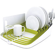 The integrated drain spout built into the Joseph Joseph Arena dish rack.