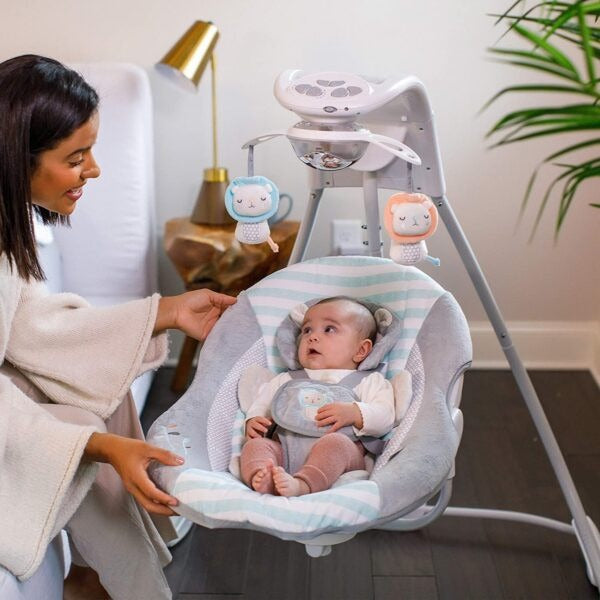 Ingenuity InLighten 2-in-1 Baby Swing & Rocker with Attached Toys