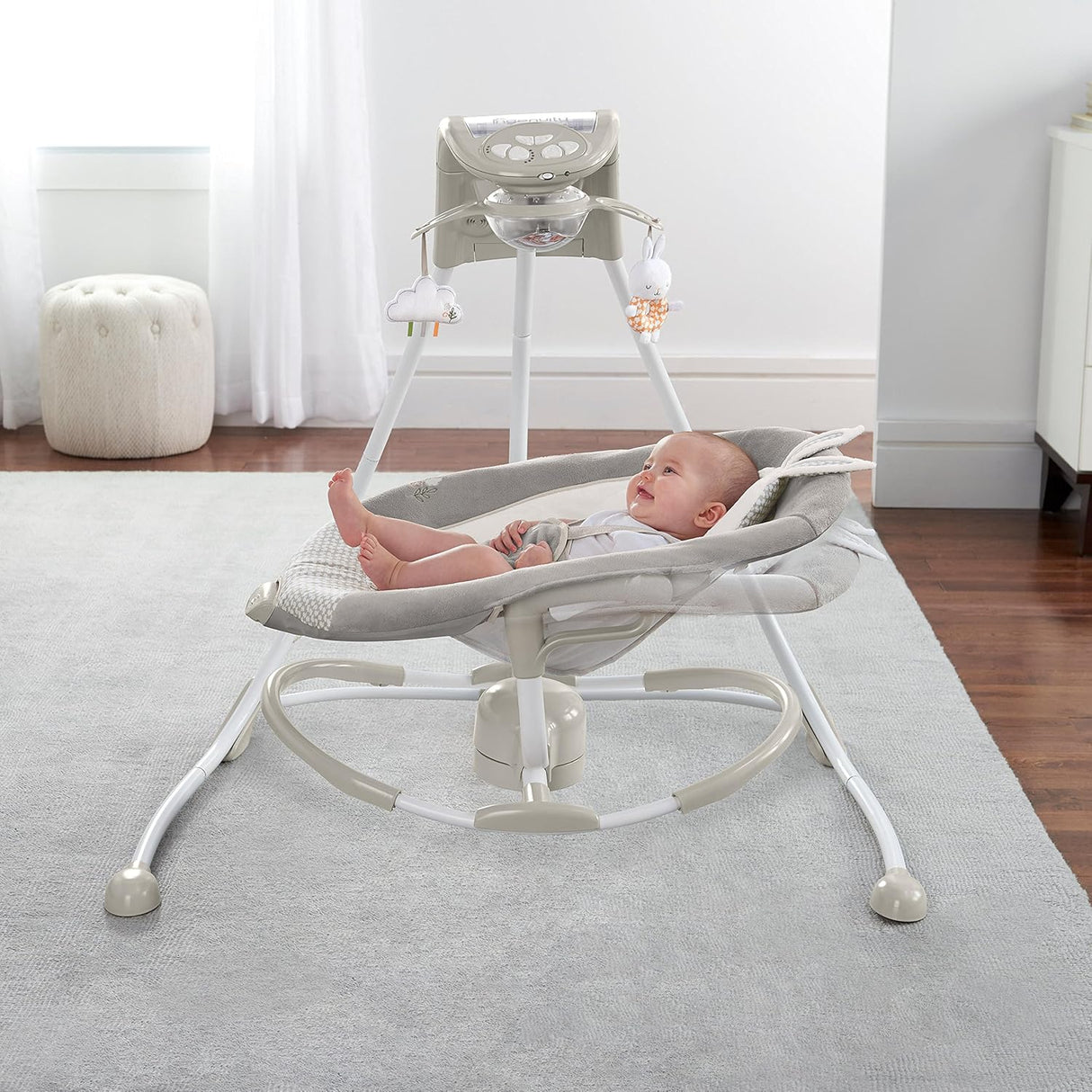 Ingenuity InLighten 2-in-1 Baby Swing & Rocker with Attached Toys