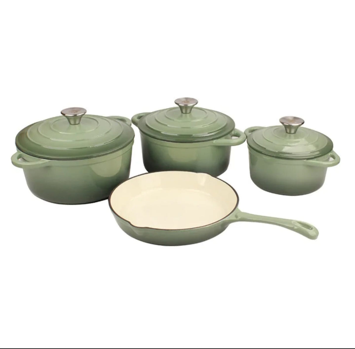 7 PCS Enamel Cast Iron Cooking Pots Set  Non-Toxic, Oven-Safe Pots for Kenyan Kitchens