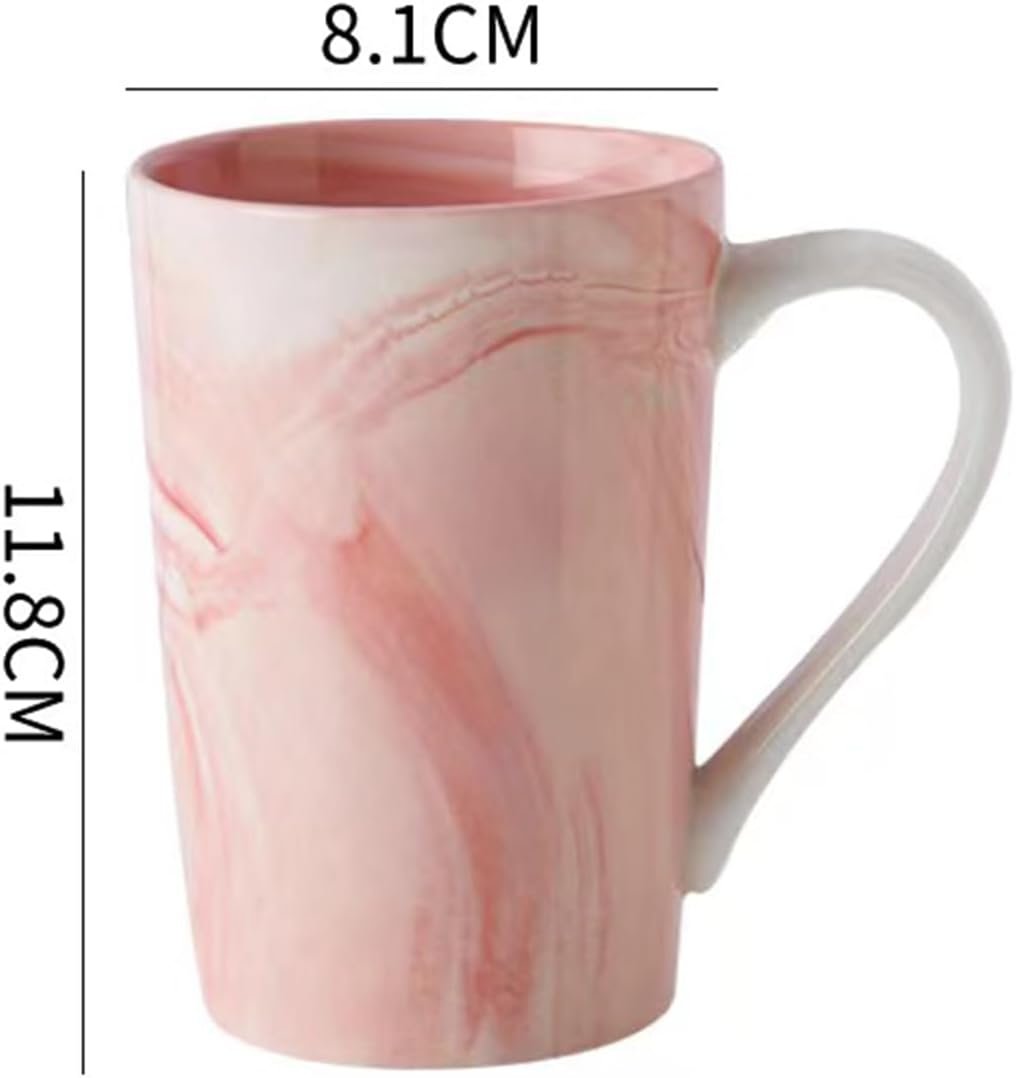 350ml Marble Ceramic Tea & Coffee Mug Set of 6 – Microwave & Dishwasher Safe, Home & Office Cup Set