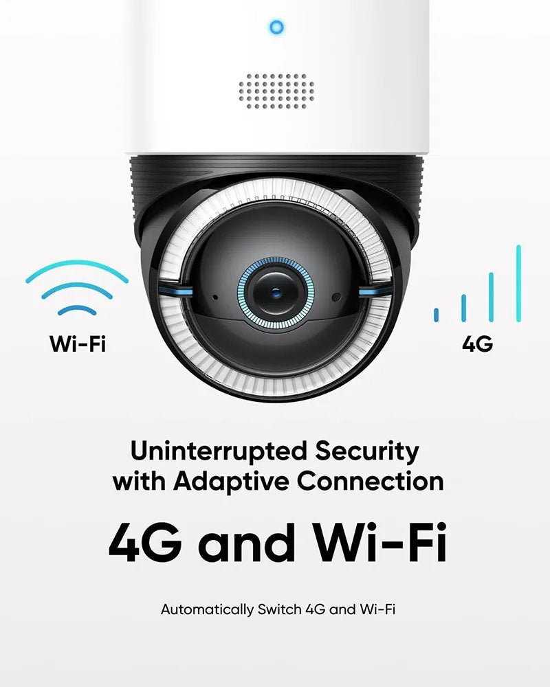 Eufy Security S330 4K UHD Outdoor 4G LTE Solar Security Camera – Wire-Free, No WiFi Needed