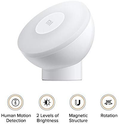 Xiaomi Mi Motion-Activated Night Light 2 – Smart Bluetooth, 360° Magnetic Base, 365-Day Battery, 2800K Warm Light