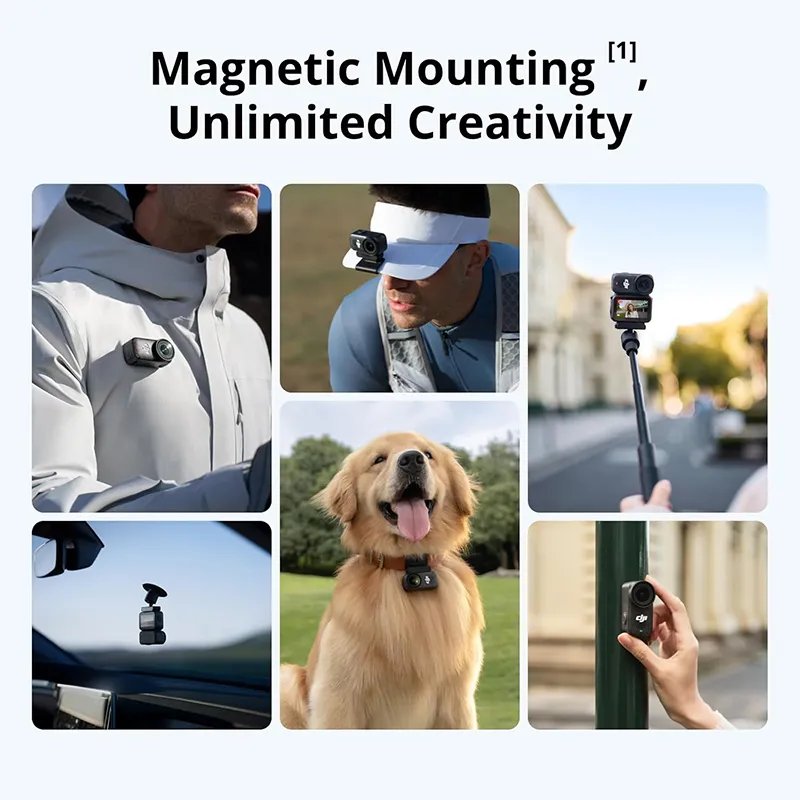 DJI Osmo Nano Standard Combo 128GB – 4K/60fps Action Camera, 1/1.3" CMOS, 200min Battery, 10-bit Colour