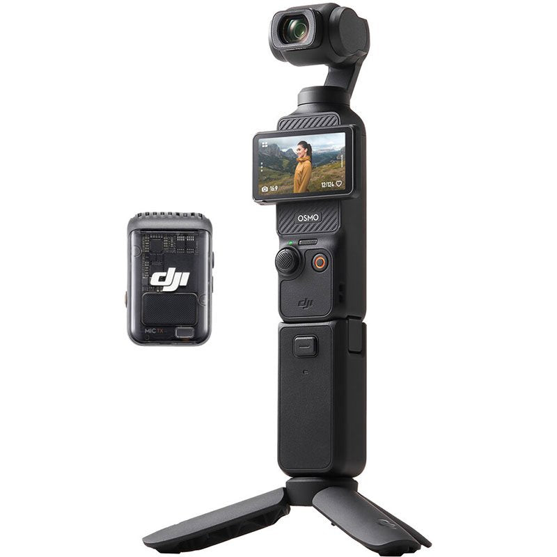 DJI Osmo Pocket 3 Creator Combo – 1-Inch CMOS, 4K/120fps, 3-Axis Stabilization, DJI Mic 2 & Wide-Angle Lens