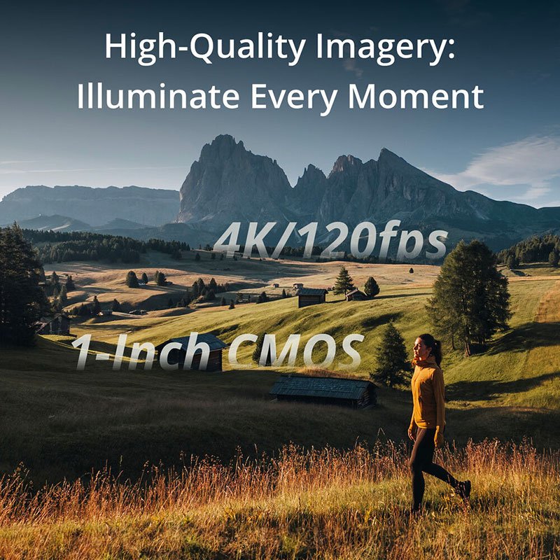 DJI Osmo Pocket 3 Creator Combo – 1-Inch CMOS, 4K/120fps, 3-Axis Stabilization, DJI Mic 2 & Wide-Angle Lens
