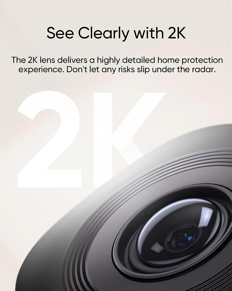 Eufy Indoor Cam C220 2K 360° Pan & Tilt Security Camera – AI Human Detection, Privacy Mode, No Monthly Fee