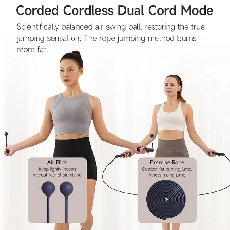 Xiaomi Smart Jump Rope – Bluetooth App, Motion Sensing, Tracks Jumps, Calories & Duration