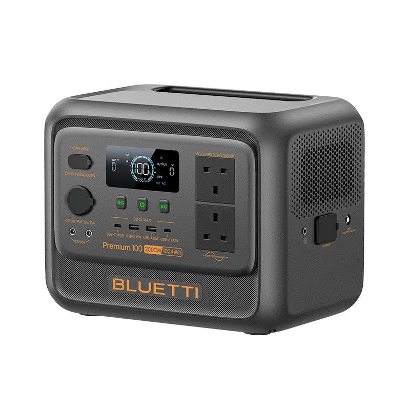 BLUETTI Premium 100 V2 Portable Power Station 1024Wh 2000W โ TurboBoost, LiFePO4, Solar & UPS Backup