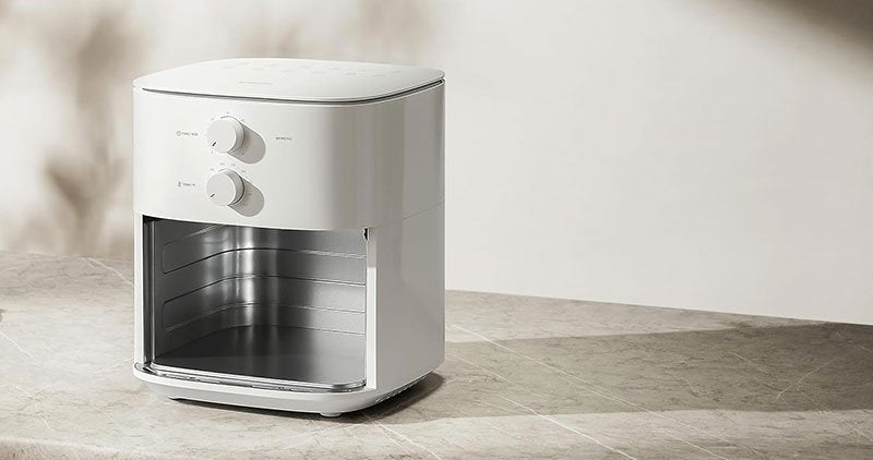 Xiaomi Air Fryer Essential 6L, Smart Air Fryer with App Control, OLED Touch Display, 360° Hot Air Circulation, Non-Stick Dishwasher Safe Basket, Low Noise, Auto Shut-Off, 40°C–200°C, UK Plug, Cooks for 5–6 People