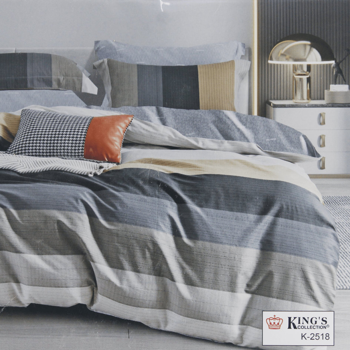 100% King Size Bedding Set Bedsheet and Quilt cover– Duvet Cover 259x220cm, Flat Sheet 279x289cm & 2 Pillowcases