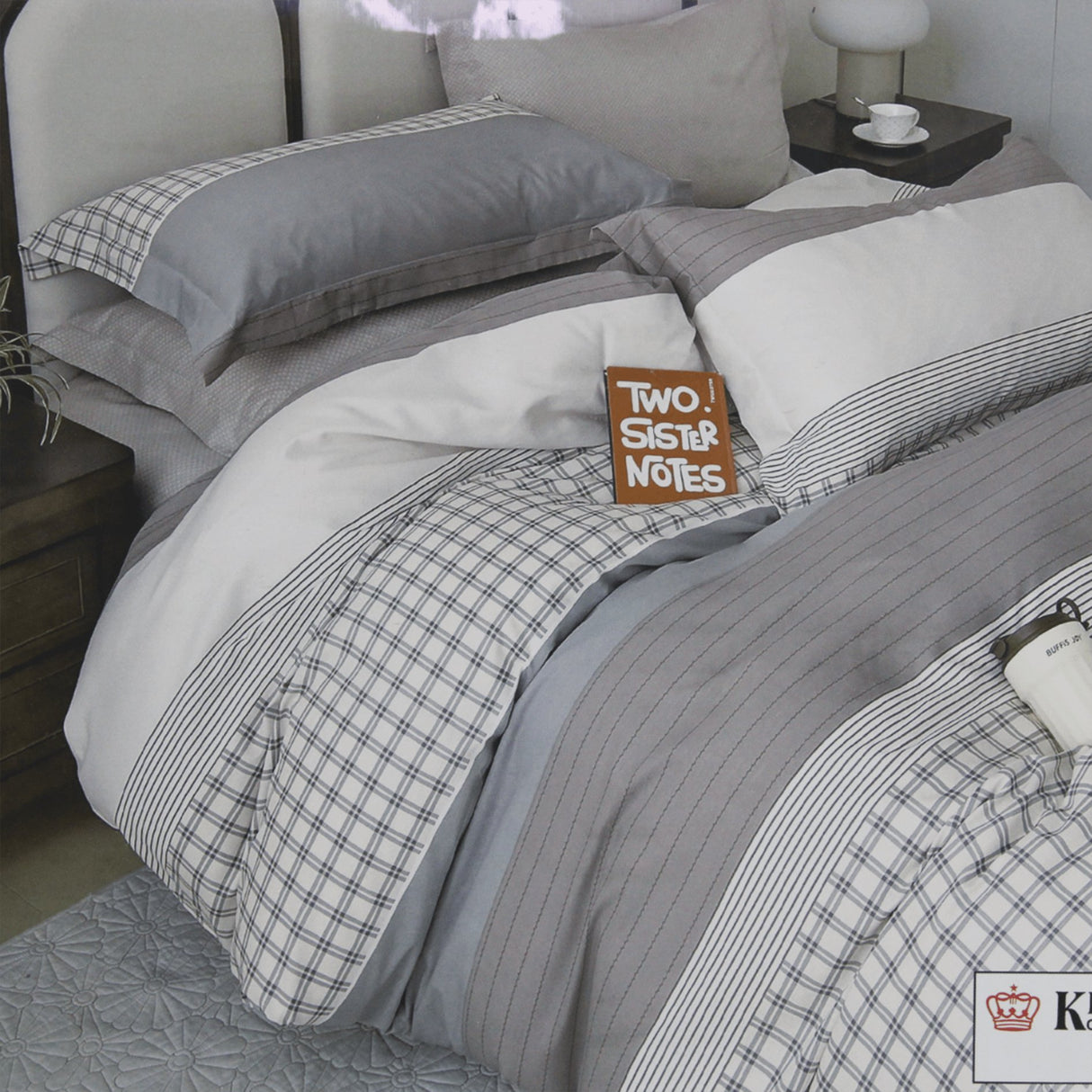 100% King Size Bedding Set Bedsheet and Quilt cover– Duvet Cover 259x220cm, Flat Sheet 279x289cm & 2 Pillowcases
