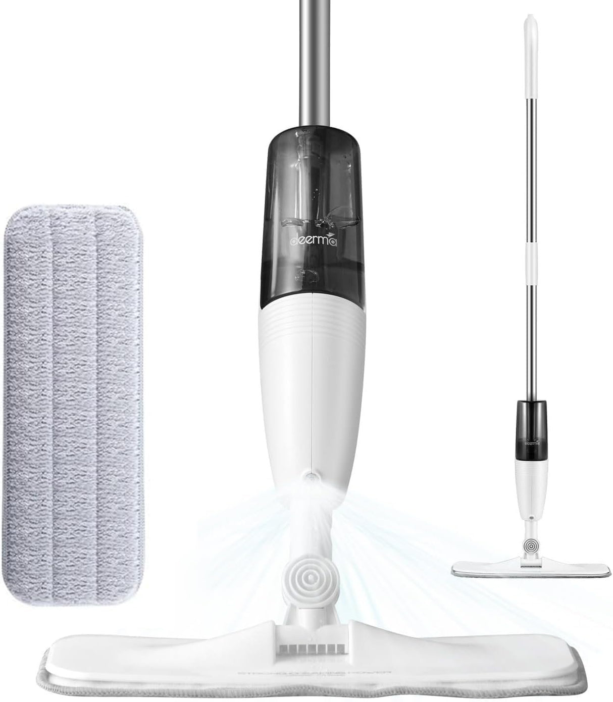 Deerma Spray Mop & Water Mop Kenya | Lightweight Spray Floor Mop, 360° Rotating Mop Head, Fine Mist Spray, Carbon Fiber Mop Cloth, Detachable Water Tank, Wireless Floor Cleaner Kenya