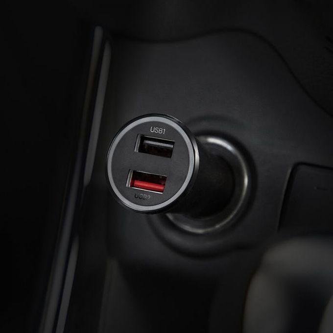 Xiaomi 37W Dual Port Car Charger Kenya | 27W Fast Charging Car Charger, Dual USB High Speed Car Phone Charger, LED Ring Indicator, Compatible All Phones, Xiaomi Car Charger Kenya