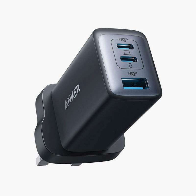 Anker PowerPort III 3-Port 65W Pod Charger | Dual USB-C & USB-A Fast Wall Charger