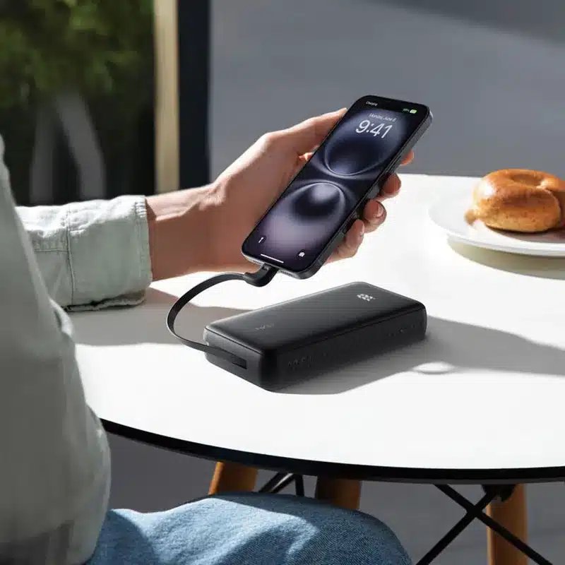 Anker Zolo 20000mAh Power Bank 22.5W | Built-In USB-C Cable & Pass-Through Charging