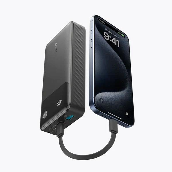 Anker 20000mAh 30W Power Bank | Built-In USB-C Lanyard Cable High Speed Power Bank