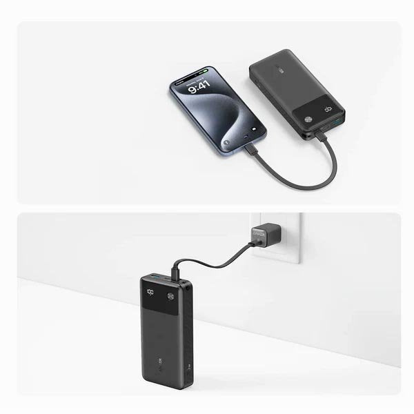 Anker 20000mAh 30W Power Bank | Built-In USB-C Lanyard Cable High Speed Power Bank