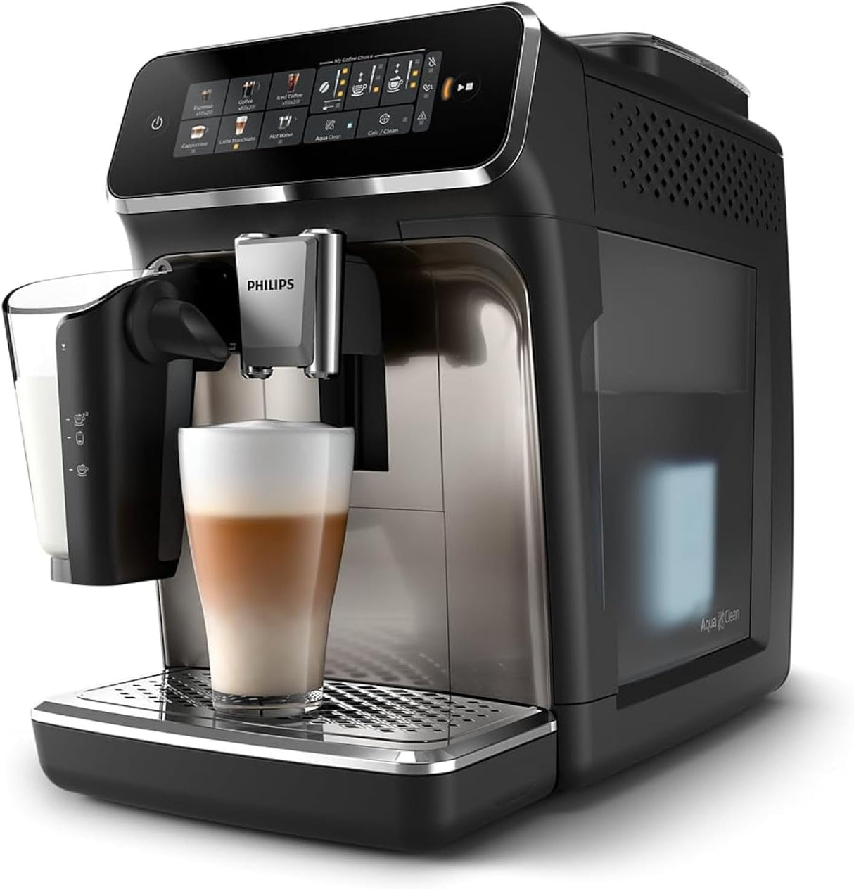 Philips 3300 Series Fully Automatic Coffee Machine | LatteGo, SilentBrew & Coloured Touch Display