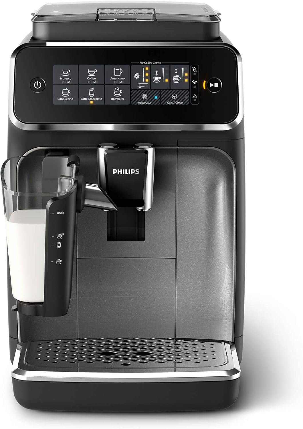 Philips 3200 Series Fully Automatic Espresso Machine | LatteGo, SilentBrew, AquaClean & Touch Display