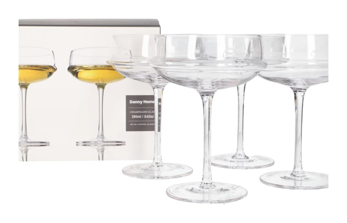Danny Home Wine Glass Set of 4 | 386ml Crystal Red & White Wine Glasses